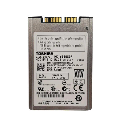 Toshiba 160GB 5400RPM SATA Hard Drive for HDD1F18 - Server Storage Soluti