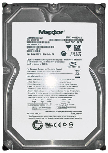 STM31000334AS - Seagate 1TB 7200RPM SATA 3Gb/s 32MB 3.5" HDD