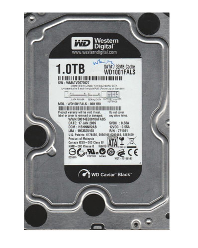 WD1001FALS-00K1B0 - Western Digital 1TB 7200RPM SATA 3Gb/s 32MB 3.5" HDD