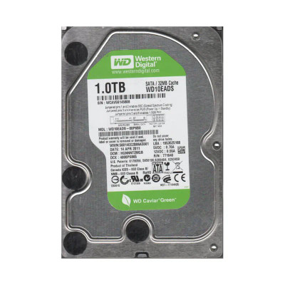 Western Digital Caviar Green 1TB Hard Drive 5400RPM SATA 3Gb/s 32MB Cache 3.5-inch - Compatible with Servers
