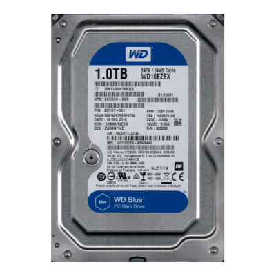 Western Digital Blue 1TB 7200RPM SATA 6GB/s 64MB Cache Hard Drive for Desktop Computers