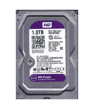 WD10PURX-64E5EY0 - Western Digital 1TB 7200RPM SATA 6Gb/s 3.5" Surveillance HDD
