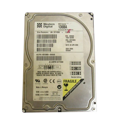 WD136BA-00AGA0 - Western Digital 13.6GB 7200RPM EIDE 2MB 3.5" HDD