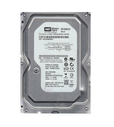 WD1600AAJS-63WNA0 - Western Digital 160GB 7200RPM SATA 3Gb/s 3.5" HDD
