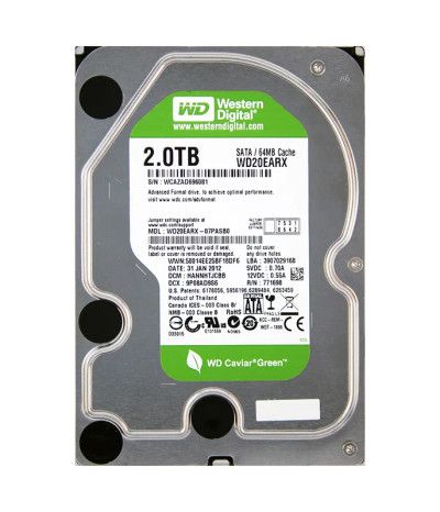 WD20EARX-07PASB0 - Western Digital 2TB 7200RPM SATA 6Gb/s 64MB 3.5" HDD