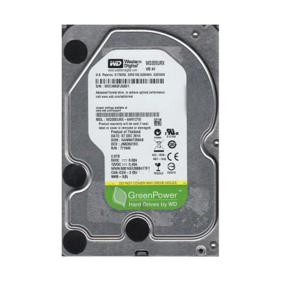 WD20EURX-64HYZY0 - Western Digital 2TB 5400RPM SATA 6Gb/s 3.5" HDD