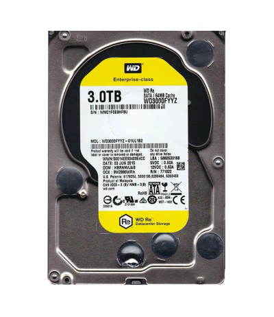 WD3000FYYZ-01UL1B2 - Western Digital 3TB 7200RPM SATA 6Gb/s 64MB 3.5" HDD
