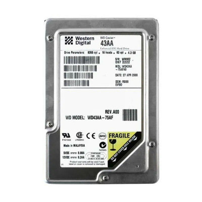 WD43AA - Western Digital 4.3GB 5400RPM IDE 3.5" HDD