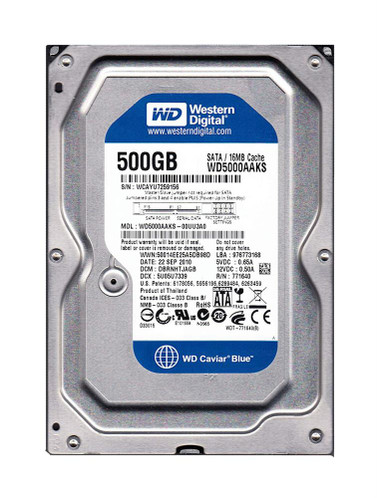 WD5000AAKS-00UU3AO - Western Digital 500GB SATA 7200RPM 3.5" HDD