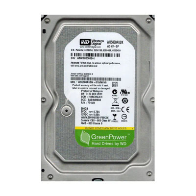 Western Digital AV-GP 500GB 5400RPM SATA 6Gb/s 32MB Cache 3.5 HDD for AV applications