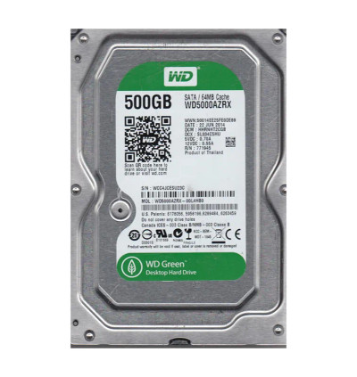 WD5000AZRX-00L4HB0 - Western Digital 500GB 5400RPM SATA 6Gb/s 64MB 3.5" HDD
