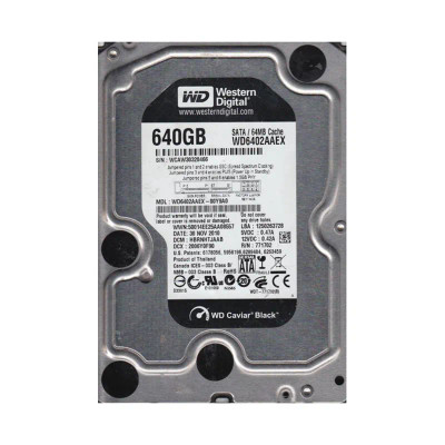 WD6402AAEX-00Y9A0 - Western Digital 640GB 7200RPM SATA 6Gb/s 64MB 3.5" HDD
