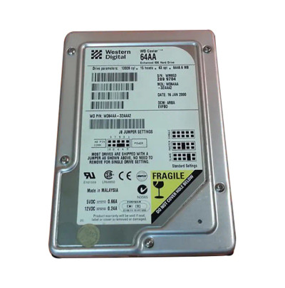 WD64AA-32AAA2 - Western Digital 6.4GB 5400RPM EIDE 2MB 3.5" HDD