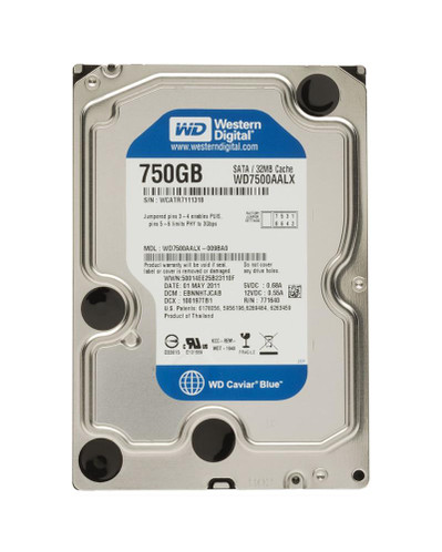 WD7500AALX-009BAO - Western Digital 750GB 7200RPM SATA 6Gb/s 32MB 3.5" HDD