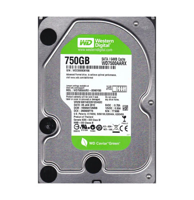 WD7500AARX-00N0YB0 - Western Digital 750GB 5400RPM SATA 6Gb/s 64MB 3.5" HDD