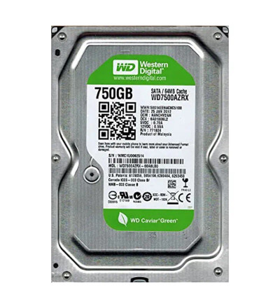 WD7500AZRX-00A8LB0 - Western Digital 750GB 5400RPM SATA 6Gb/s 64MB 3.5" HDD
