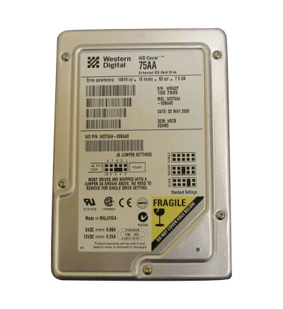 WD75AA - Western Digital 7.5GB 5400RPM EIDE 2MB 3.5" HDD