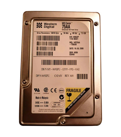 WD75AA-75BAA0 - Western Digital 7.5GB 5400RPM EIDE 2MB 3.5" HDD