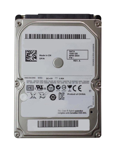 0F7CP0 - Dell 1TB 5400RPM SATA 6Gb/s 2.5" HDD