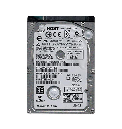 0J26155 - HGST 500GB 7200RPM SATA 6Gb/s 2.5" HDD