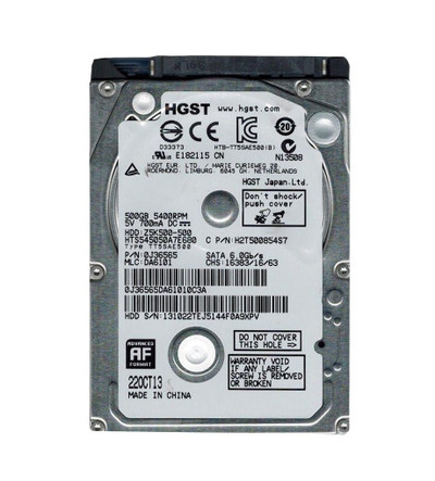 Hitachi 500GB 5400RPM SATA 6Gb/s 2.5 Hard Drive for ProLiant DL360p Gen8 Servers