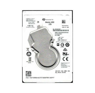 1R8174-568 - Seagate 2TB 5400RPM SATA 6Gb/s 128MB 2.5" HDD