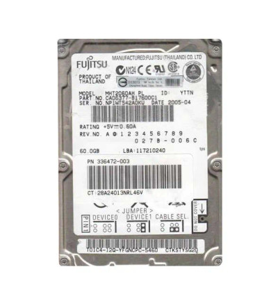 Compaq 60GB 5400RPM ATA-100 2.5-inch Hard Drive 336472-003 for laptops