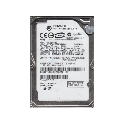 Lenovo 80GB 5400RPM SATA 2.5 Internal Hard Drive for ThinkPad Laptops