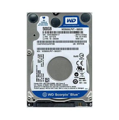42T1374 - Lenovo 500GB 5400RPM SATA 2.5" HDD