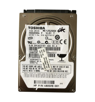 500342-001 - HP 120GB 5400RPM SATA 3Gb/s 2.5" HDD