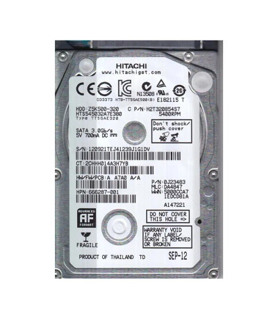 666287-001 - HP 320GB 5400RPM SATA 2.5" HDD
