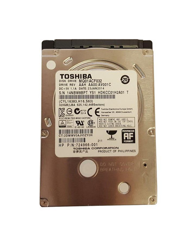 724966-001 - HP 320GB 7200RPM SATA 6Gb/s 2.5" HDD