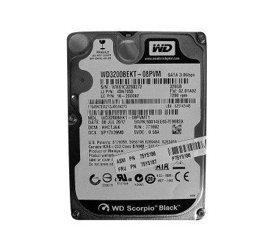 Lenovo 320GB 7200RPM SATA 2.5 Hard Drive for ThinkPad laptops - 75Y5186
