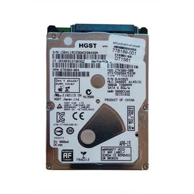 778189-005 - HP 500GB 7200RPM SATA 6Gb/s 2.5" HDD
