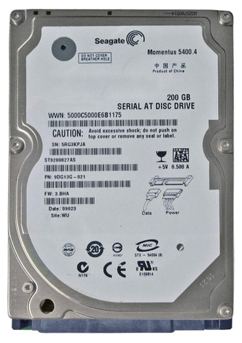 9DG13G-021 - Seagate 200GB 5400RPM SATA 8MB 2.5" HDD