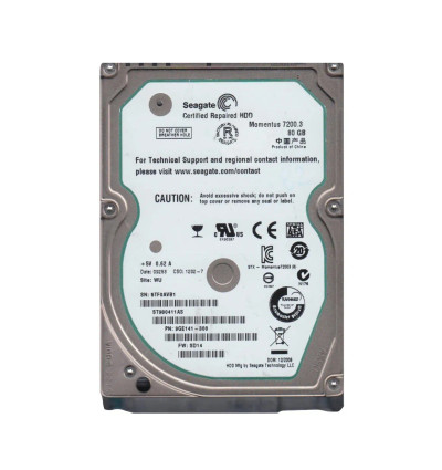 9GE141-300 - Seagate 80GB 7200RPM SATA 3Gb/s 2.5" HDD