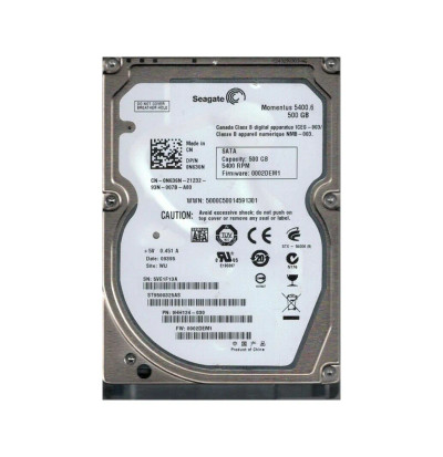 9HH134-030 - Seagate 500GB 5400RPM SATA 8MB 2.5" HDD