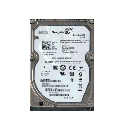 9HH134-035 - Seagate 500GB 5400RPM SATA 3Gb/s 2.5" HDD
