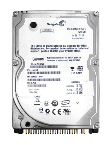 9S1033-508 - Seagate 120GB 5400RPM 2.5" IDE HDD