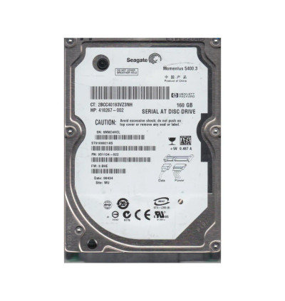 Seagate 160GB 5400RPM SATA 2.5 Hard Drive for Laptops - 9S1134-022