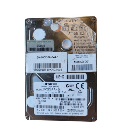 DK23AA-51 - Hitachi 5.12GB 4200RPM IDE/ATA 2.5" HDD