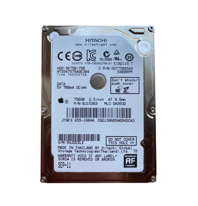 H2T750854S - Hitachi 750GB 5400RPM SATA 8MB 2.5" HDD