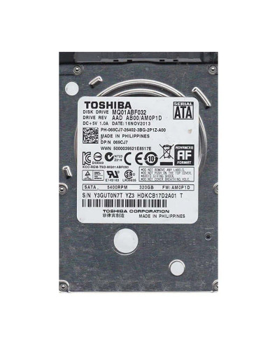 HDKCB17D2A01 - TOSHIBA 320GB 5400RPM SATA 6Gb/s 2.5" HDD