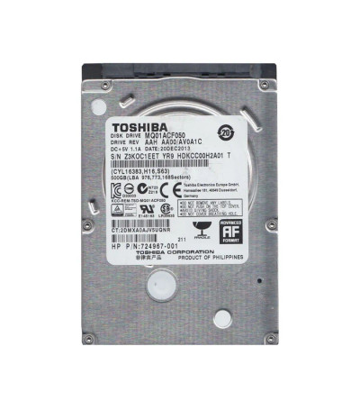 HDKCC00H2A01 - TOSHIBA 500GB 7200RPM SATA 6Gb/s 2.5" HDD