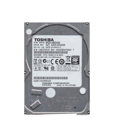 HDKEB04T0A01 - TOSHIBA 320GB 5400RPM SATA 8MB 2.5" HDD