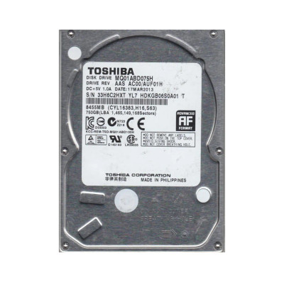 HDKGB06S0A01 - TOSHIBA 750GB 5400RPM SATA 6Gb/s 2.5" HDD