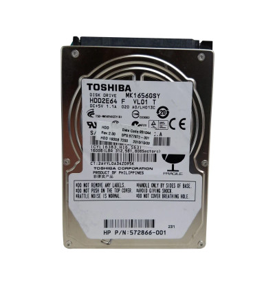 MK1656GS - TOSHIBA 160GB 7200RPM SATA 3Gb/s 2.5" HDD