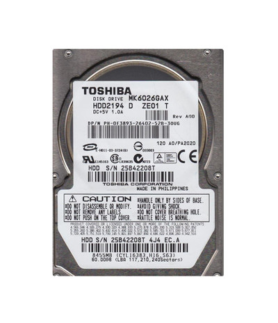 Toshiba 60GB 5400RPM IDE Ultra ATA/100 2.5-Inch Hard Drive for Laptops