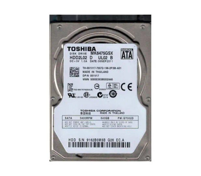 MK6475GSX-NDW - TOSHIBA 640GB 5400RPM SATA 2.5" HDD
