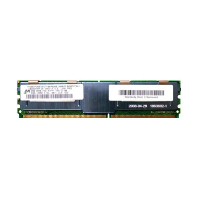 MT18GTF25672FDY-667E2N8 - Micron 2GB DDR2-667MHz ECC Fully Buffered CL5 240-Pin DIMM 1.8V 2R Memory Module MT18GTF25672FDY-667E2N8 - Micron 2GB DDR2-667MHz ECC Fully Buffered CL5 240-Pin DIMM 1.8V 2R Memory Module